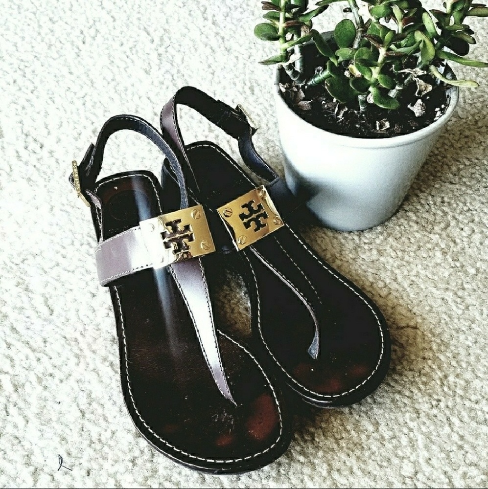 Tory Burch brown leather sandals size 7